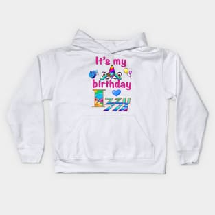 It’s my birthday personalised birthday name Izzy Kids Hoodie